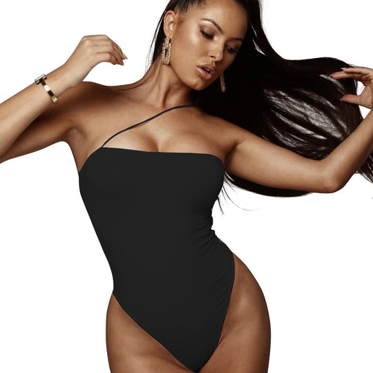 Damen Einseitiger Badeanzug mit figurbetonender Silhouette EB
