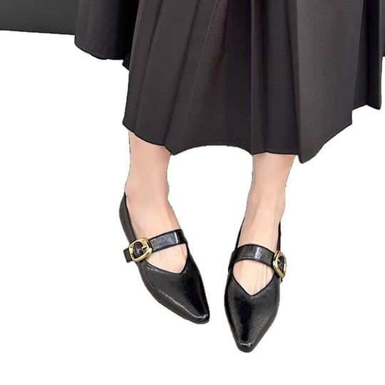 Damen elegante Pumps mit glänzendem Riemchen EB