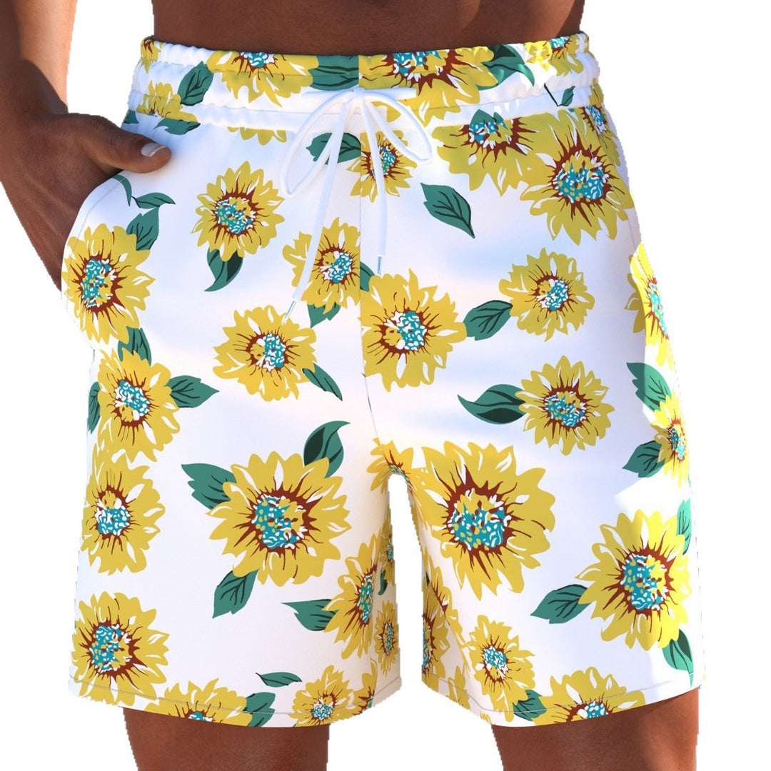 Herren Badeshorts mit modernem Streifen-Design und elastischem Bund EB