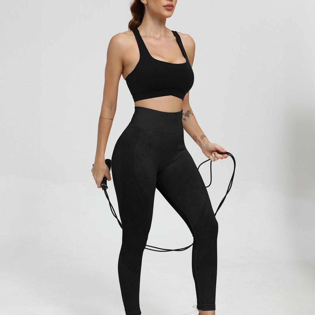 Damen Hochwertige Sportleggings mit hohem Bund EB