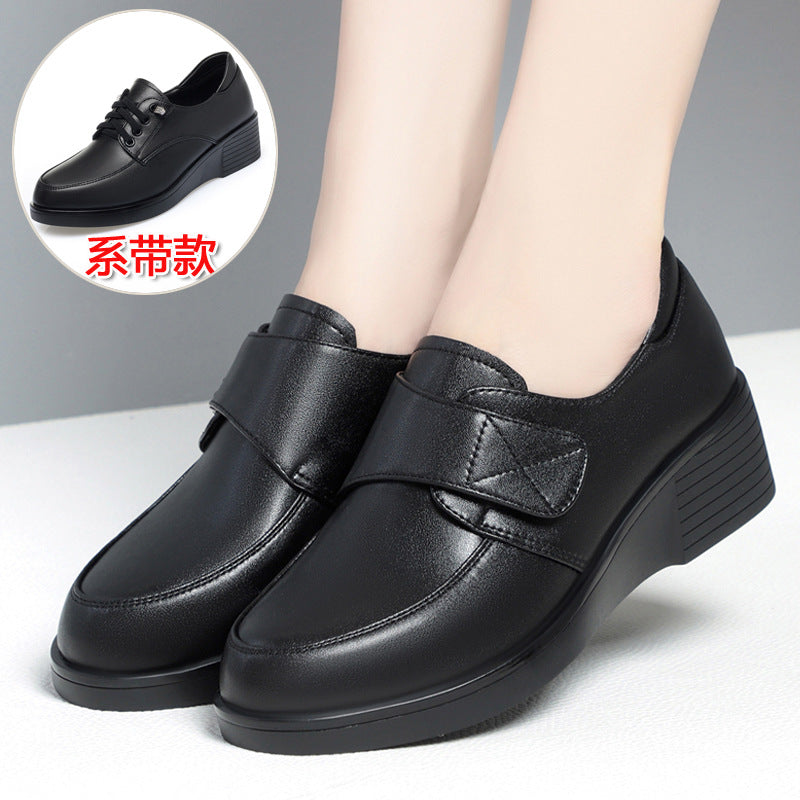 Damen Komfortable und elegante Schnürschuhe mit verstellbarem Klettverschluss EB