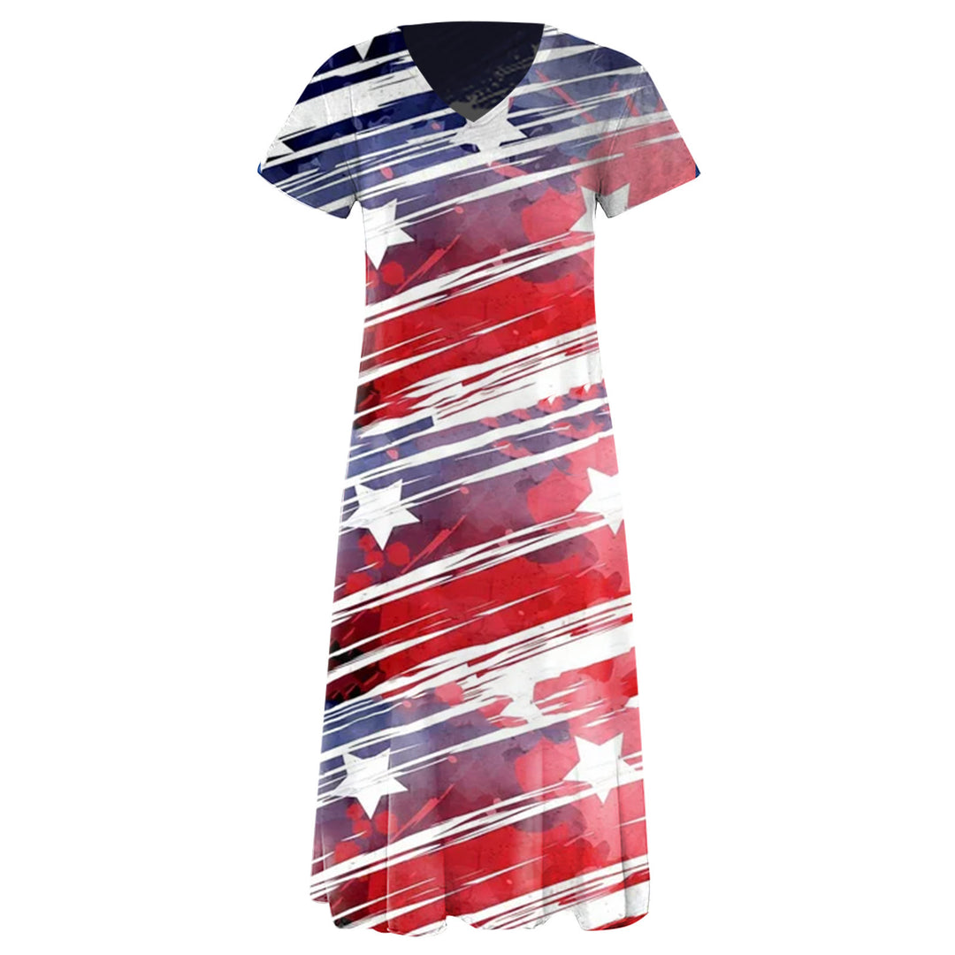 Damen Grafik Maxikleid EB