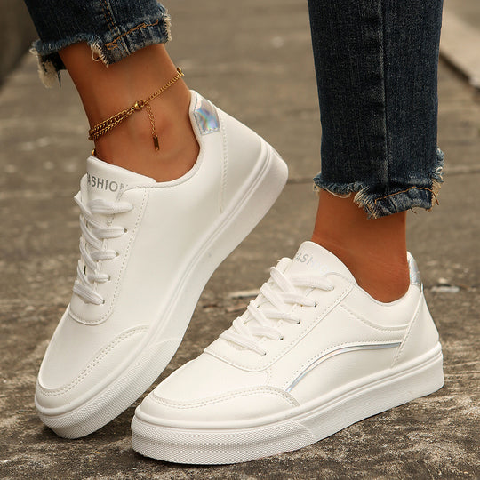 Damen Modische Sneaker mit goldenen Akzenten und rutschfester Sohle EB