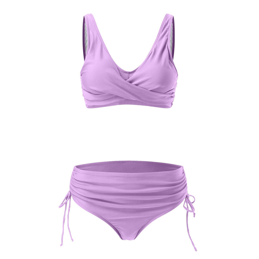 Damen Hochwertiges Wickel-Bikini-Set mit regulierbarem Höschen EB