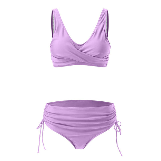 Damen Hochwertiges Wickel-Bikini-Set mit regulierbarem Höschen EB