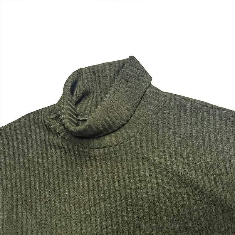 Herren feiner Rollkragenpullover aus strukturiertem Strick EB