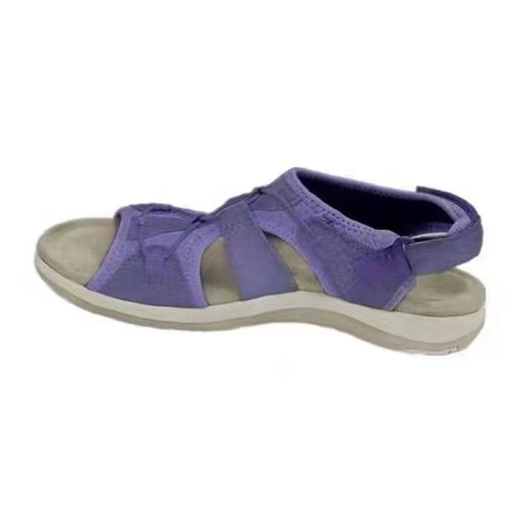 Damen Bequeme Sandalen mit ergonomischem Fußbett und verstellbaren Riemen EB