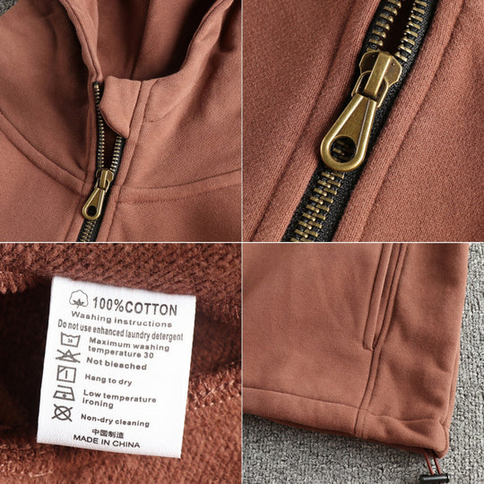 Herren Fleecejacke mit halbem Reißverschluss und seitlichen Eingrifftaschen EB