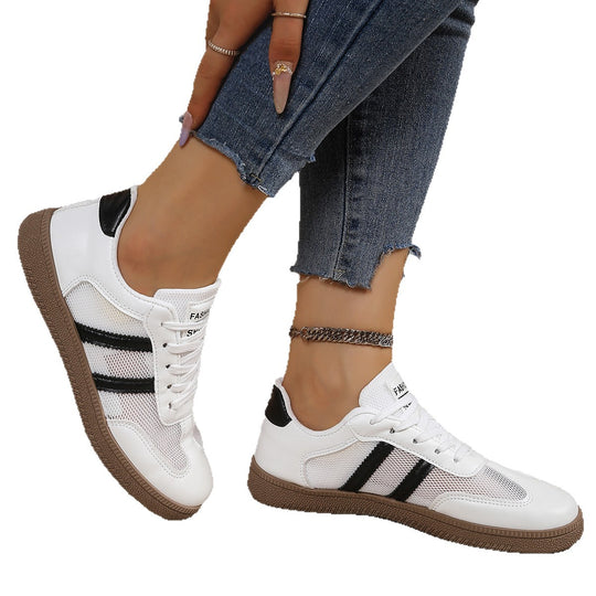 Damen Atmungsaktive Freizeitsneakers mit sportlichem Mesh-Obermaterial und flexiblem Sohlenprofil EB