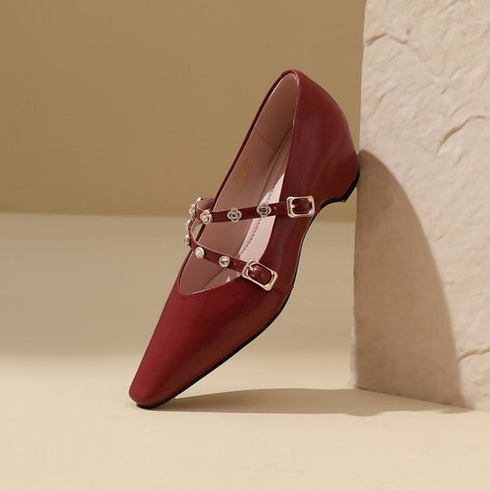 Damen elegante Slingback-Pumps mit funkelndem Riemen EB