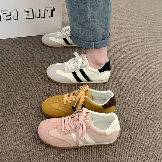 Damen Sportliche Sneaker mit elastischem Schnürsystem und rutschfester Sohle EB