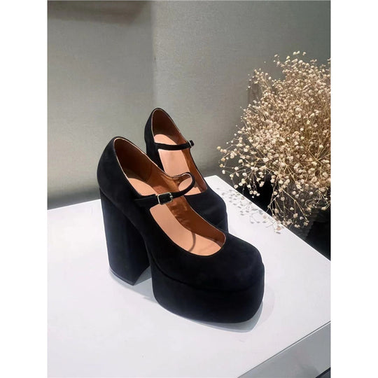 Damen Plateau-Pumps mit verstellbarem Riemchen EB