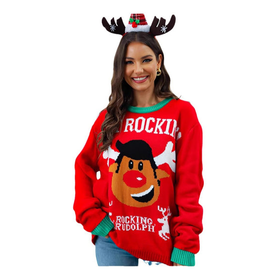 Damen Kuscheliger Weihnachtspullover EB