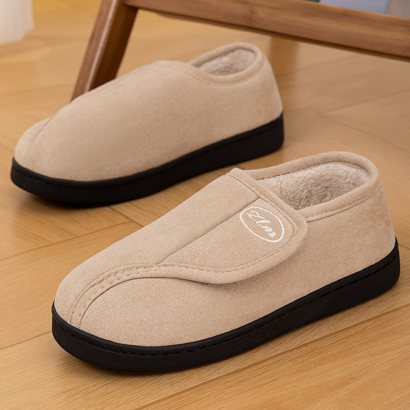 Damen Hausschuhe mit elastischem Klettverschluss und weichem Futter EB