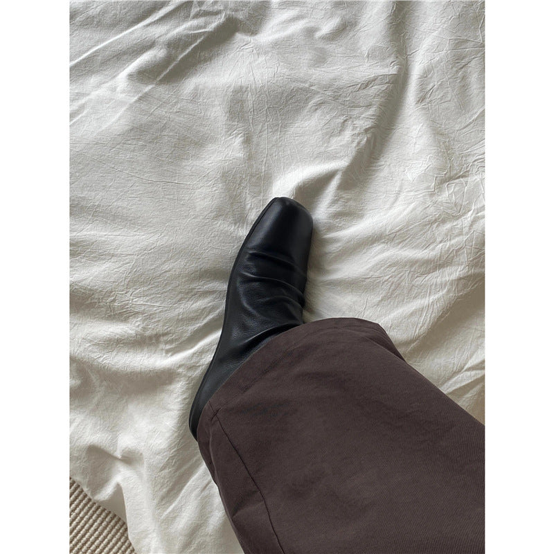 Damen modische Mules mit elegantem Faltenwurf und bequemer Passform EB