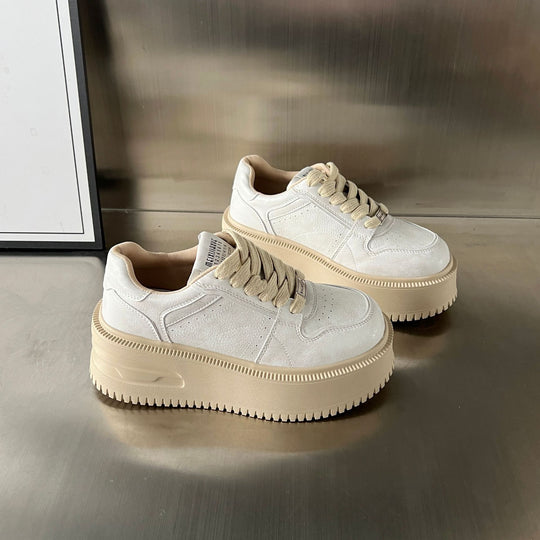 Damen Sneakers mit dickem Plateau und atmungsaktiver Obermaterialstruktur EB
