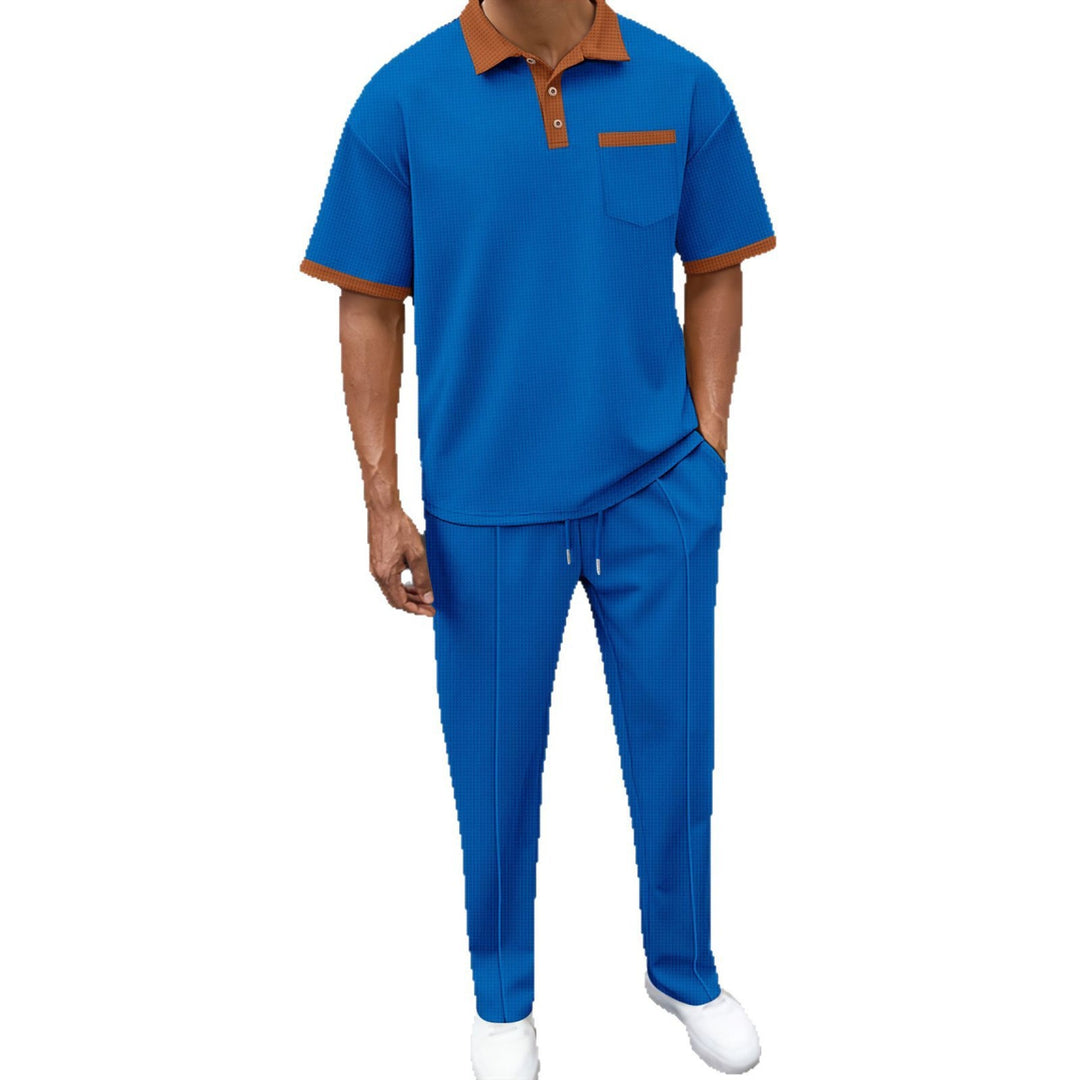 Herren Freizeitanzug mit atmungsaktiver Oberfläche und eleganter Knopfleiste EB