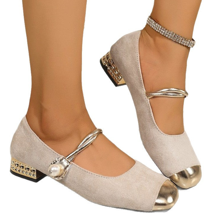 Damen Komfortable Ballerinas mit funkelnden Akzenten EB