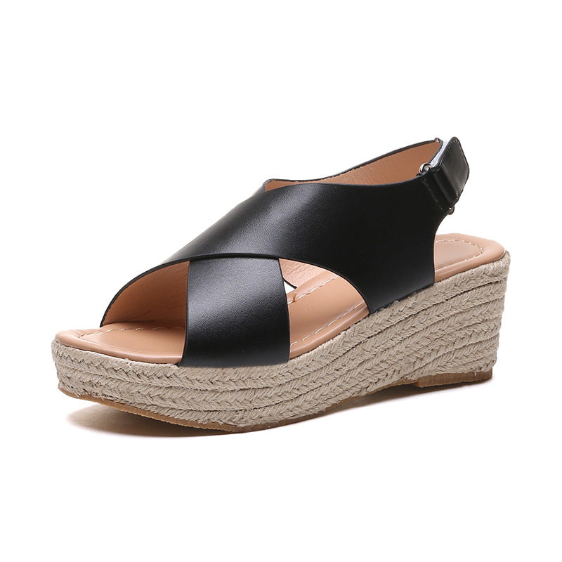 Damen Wedge-Sandalen mit elegantem Schnitt und komfortablem Fußbett EB