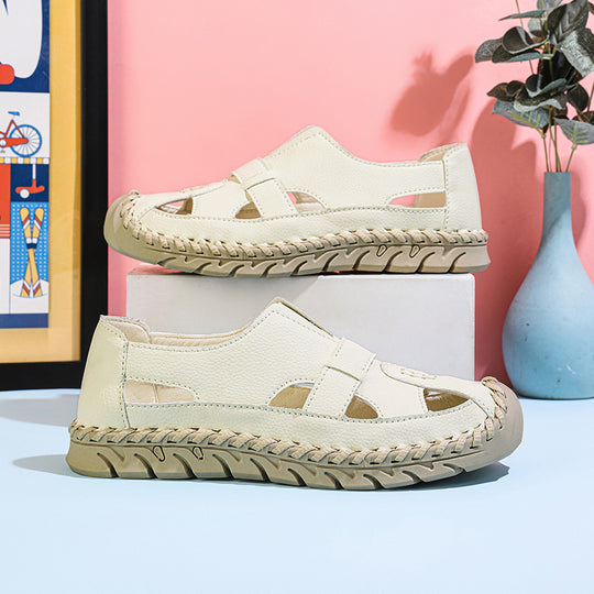 Damen Bequeme Sandalen mit atmungsaktivem Obermaterial und rutschfester Sohle EB