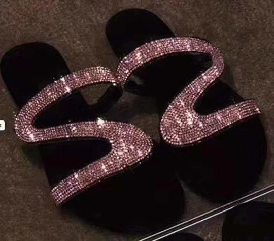 Damen Glitzernde Riemchensandalen mit komfortablem Fußbett und rutschfester Sohle EB