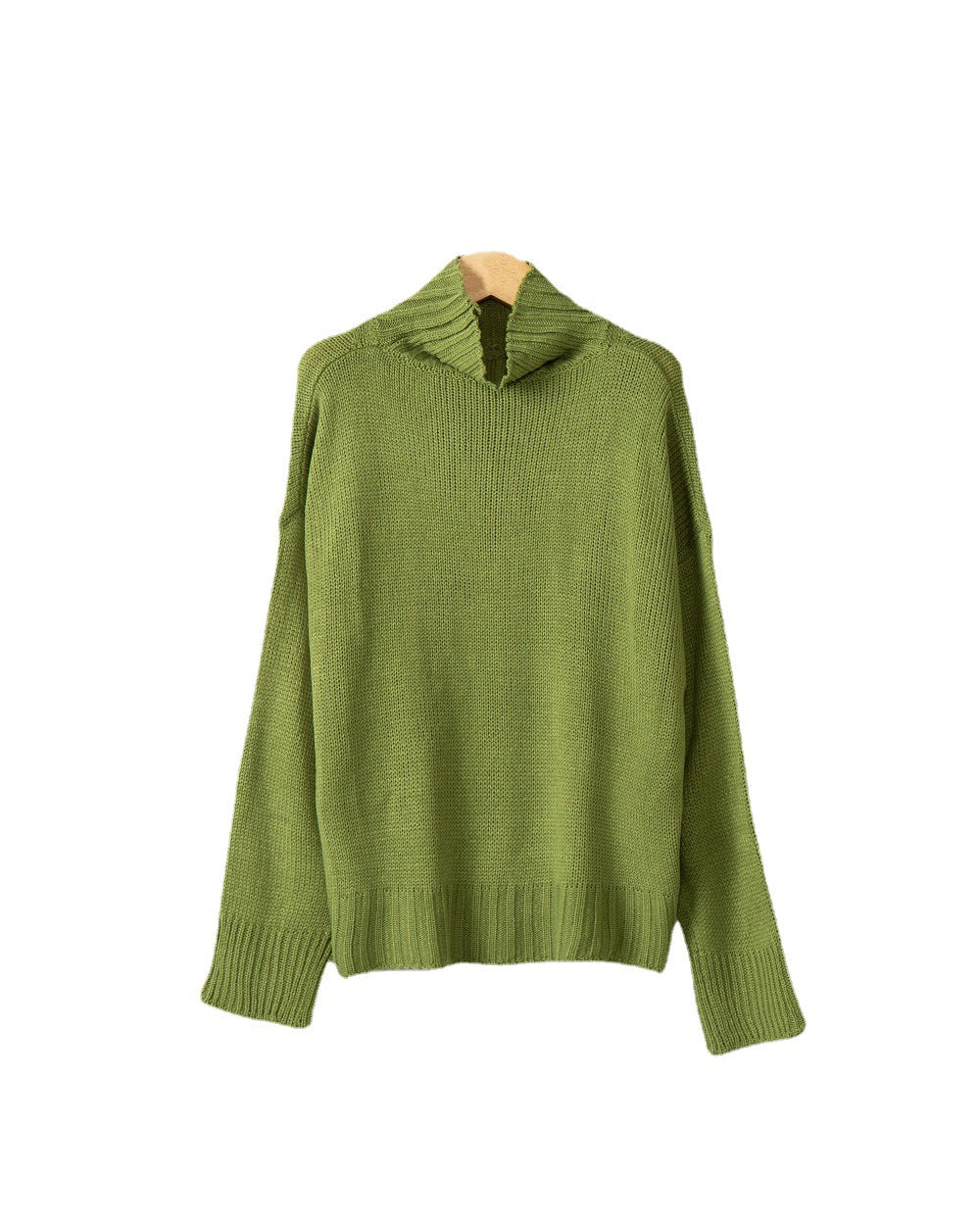 Damen hochgeschlossener Strickpullover mit strukturiertem Design EB