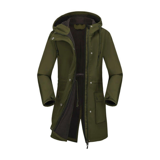 Damen funktionale Outdoor-Jacke mit verstellbarem Taillenzug und Innenfutter EB