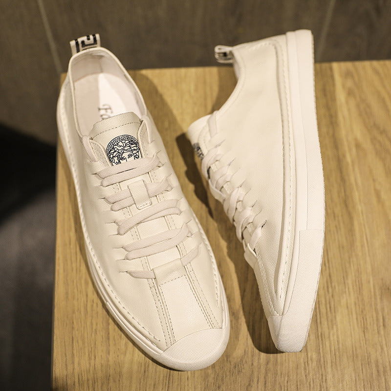 Damen Modische Sneakers mit hochwertiger Leder-Oberfläche und bequemem Innenfutter EB