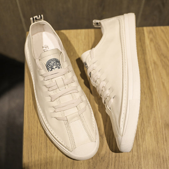 Damen Modische Sneakers mit hochwertiger Leder-Oberfläche und bequemem Innenfutter EB