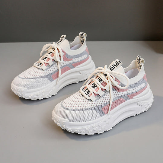 Damen Sportliche Fashion Sneakers mit atmungsaktivem Obermaterial EB