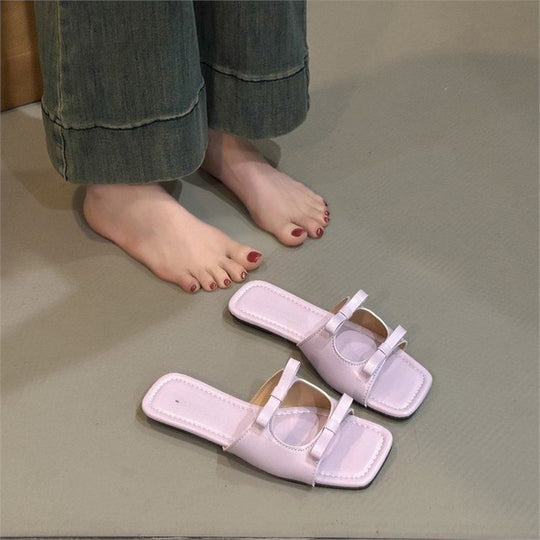 Damen modische Riemchensandalen mit eleganten Schleifen EB