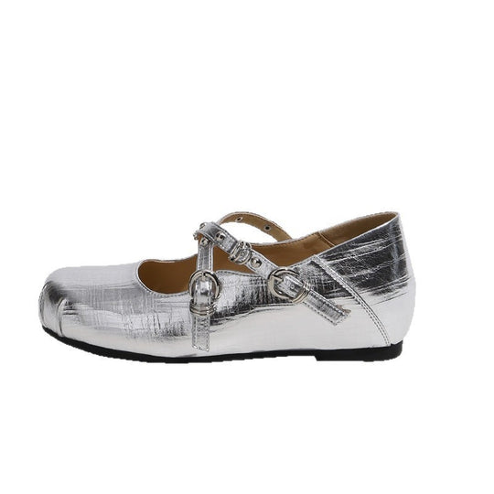 Damen Ballerinas mit modischem Riemchen-Design und hochwertiger Lederverarbeitung EB