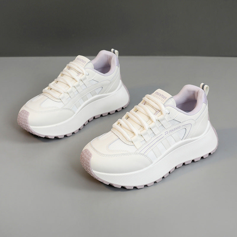 Damen Sportliche Chunky Sneaker mit dämpfendem Sohlenprofil und atmungsaktiver Obermaterialstruktur EB