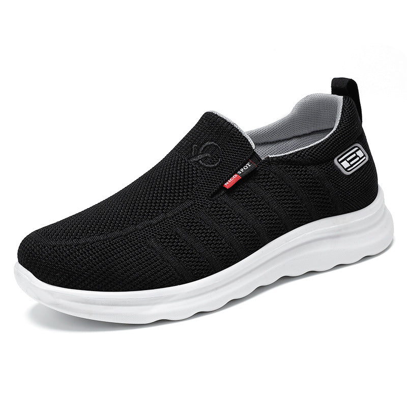 Herren nan atmungsaktiver gestrickter Slip-On Sneaker mit elastischem Einstieg und stoßdämpfender EVA-Zwischensohle EB