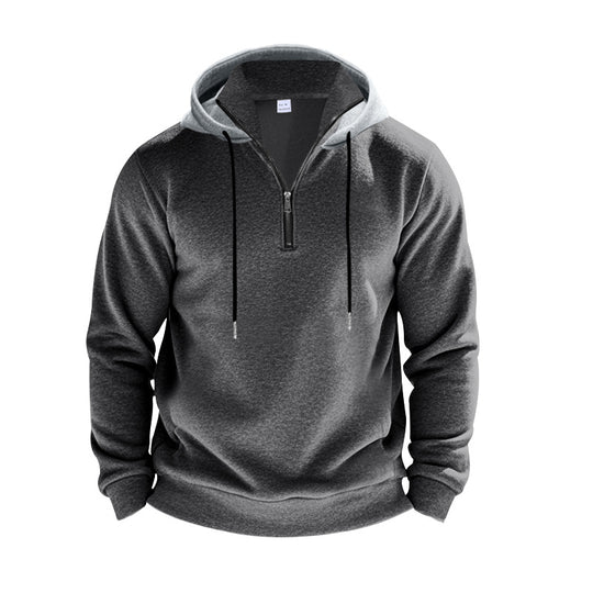 Herren Kapuzenpullover mit modernem Reißverschluss und atmungsaktiver Stoffqualität EB