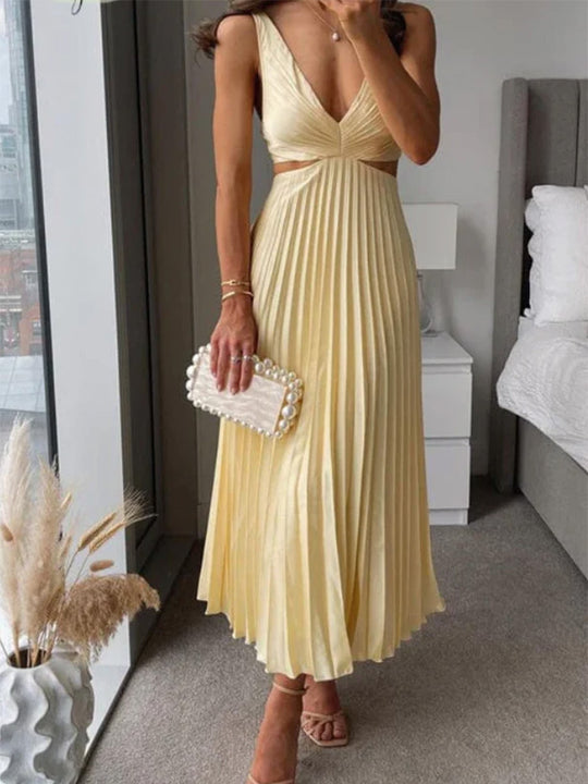 Damen Elegant gefaltetes Abendkleid EB