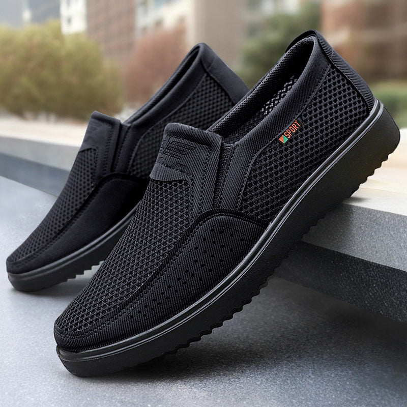 Damen Sportliche Mesh Slip-On Sneakers mit rutschfester Sohle EB