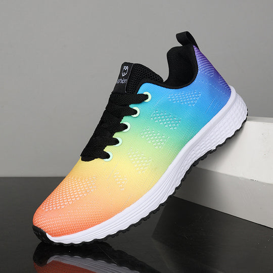 Damen Leichte und atmungsaktive Sport Sneakers mit flexibler Laufsohle EB