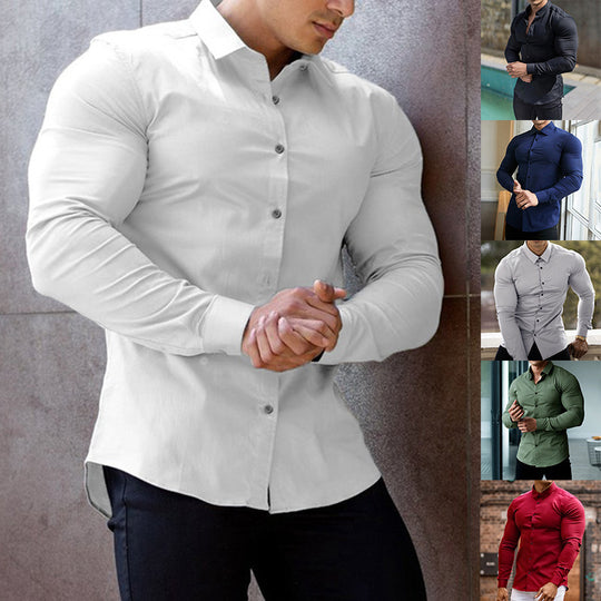 Herren Elegantes Hemd mit körpernahem Schnitt EB