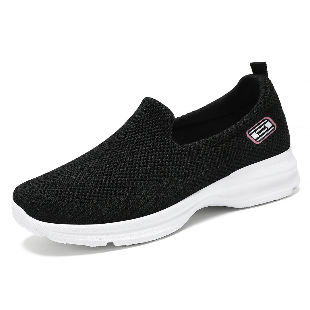 Damen Nahtlose Slip-On Freizeitschuhe mit atmungsaktiver Mesh-Oberfläche EB