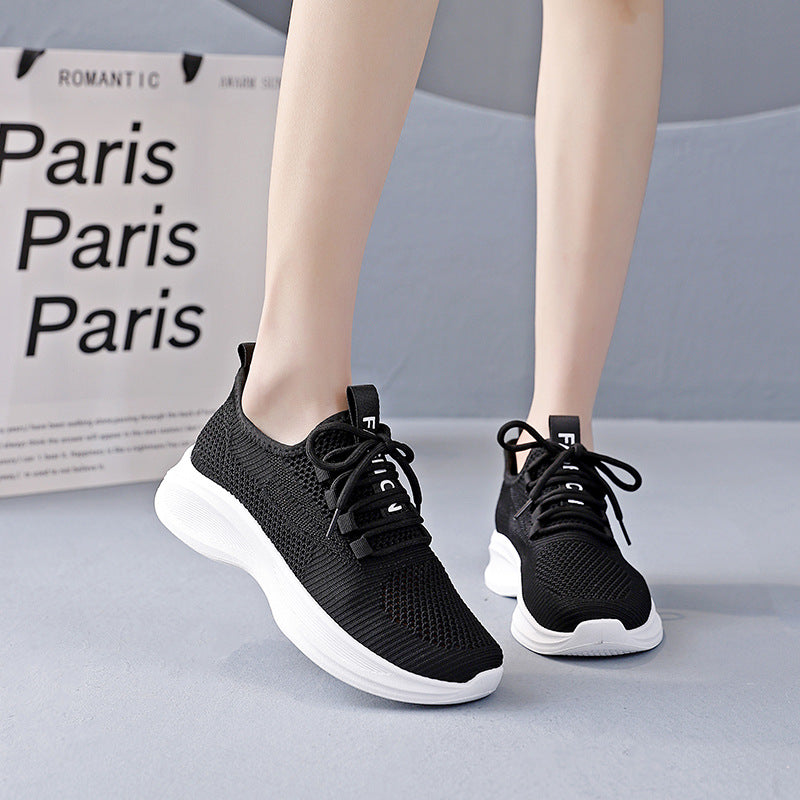 Damen Leichte Atmungsaktive Sneakers mit rutschfester Laufsohle EB