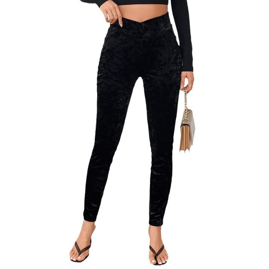 Damen Hochwertige Leggings mit luxuriösem Samtfinish EB