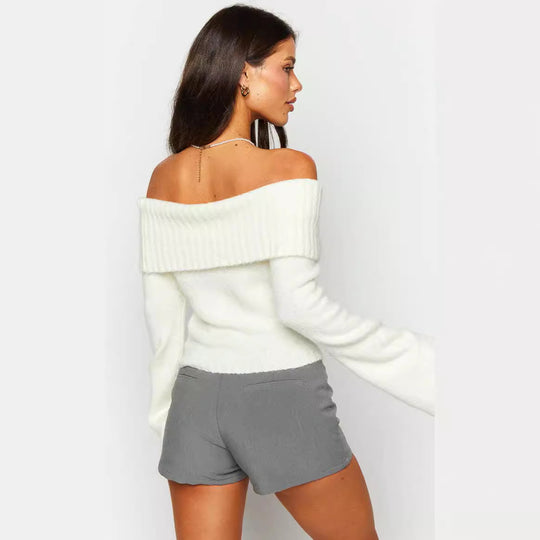 Damen Off-Shoulder Pullover EB