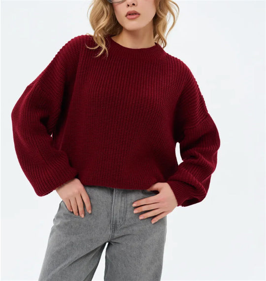 Damen lässiger Strickpullover EB