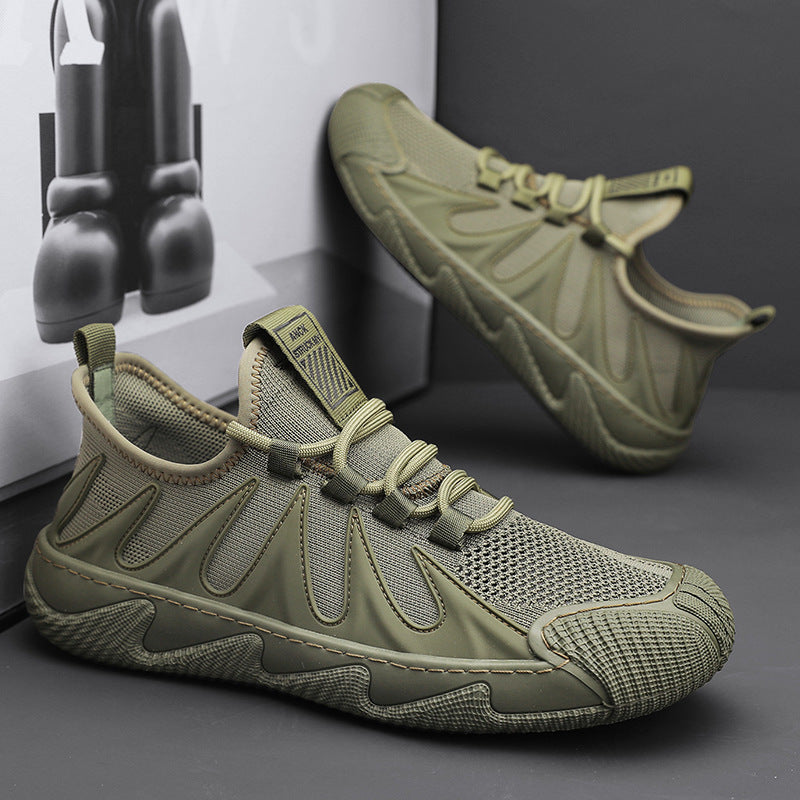 Herren atmungsaktive Strick‑Sneaker mit verstärkter Zehenkappe, gepolstertem Komfortfußbett und griffiger Gummilaufsohle EB