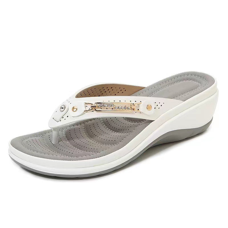 Damen Wedge-Sandalen mit modischem Riemendesign und ergonomischem Fußbett EB