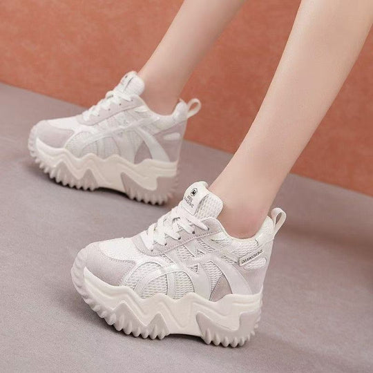 Damen Sportliche Chunky Sneakers mit atmungsaktiven Mesh und stabiler Sohle EB