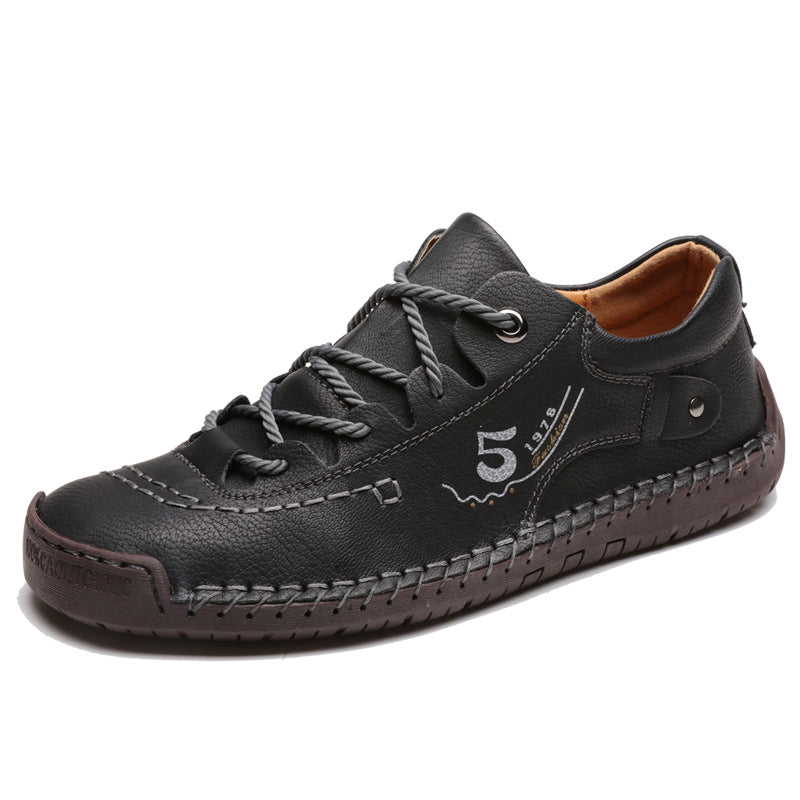 Damen bequeme Freizeitschuhe aus hochwertigem Leder mit rutschfester Sohle EB