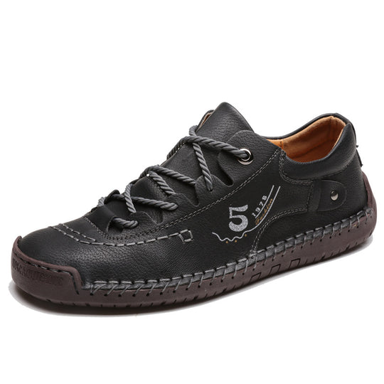 Damen bequeme Freizeitschuhe aus hochwertigem Leder mit rutschfester Sohle EB