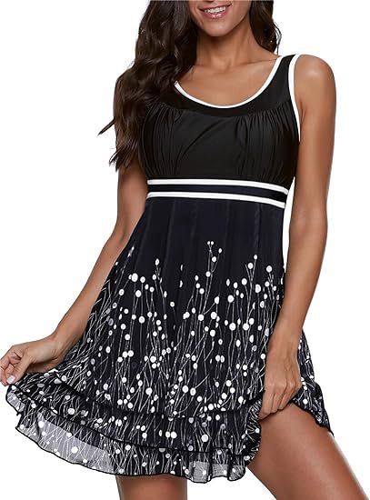 Damen Schwimmdress mit Blumenmuster EB